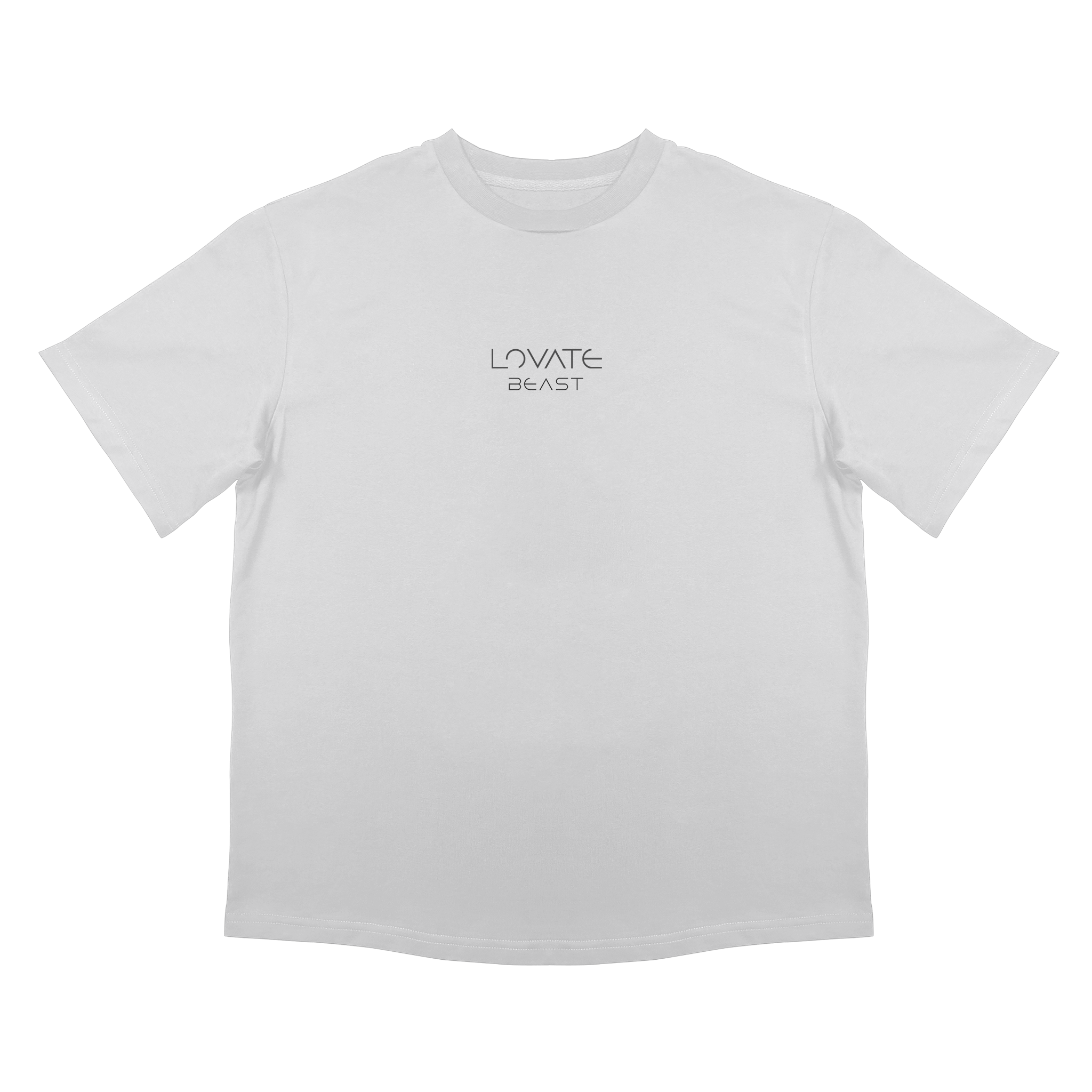 Овърсайз бяла тениска с лого Lovate, премиум памук